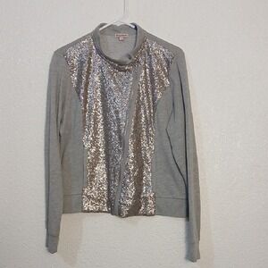 Juicy Couture Gray and Silver Sequin Jacket